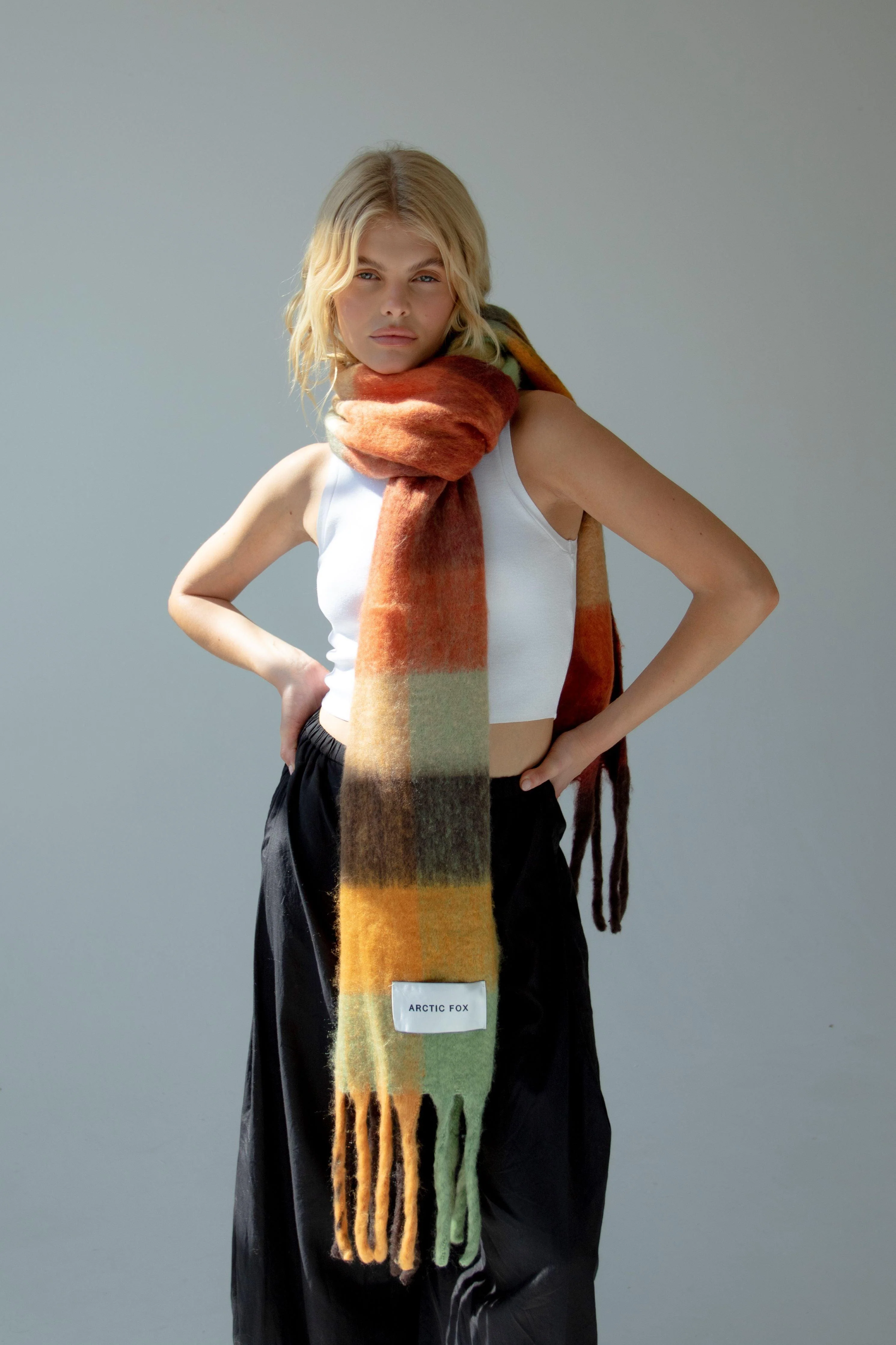 The Reykjavik Check Scarf - Kyoto Gardens - Image 6